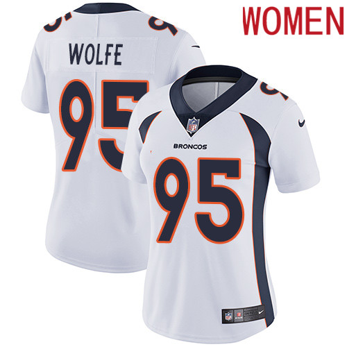 2019 Women Denver Broncos #95 Wolfe white Nike Vapor Untouchable Limited NFL Jersey